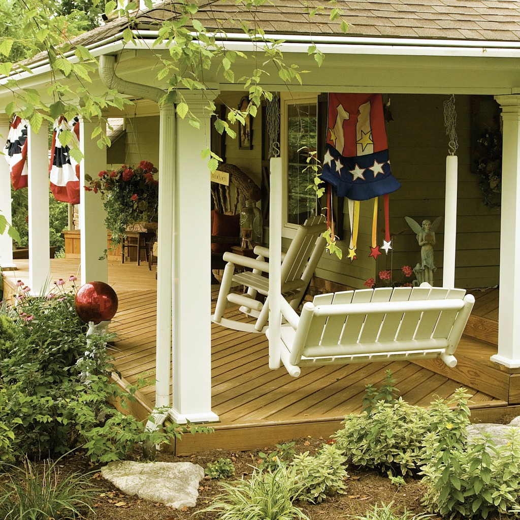 custom deck with swing