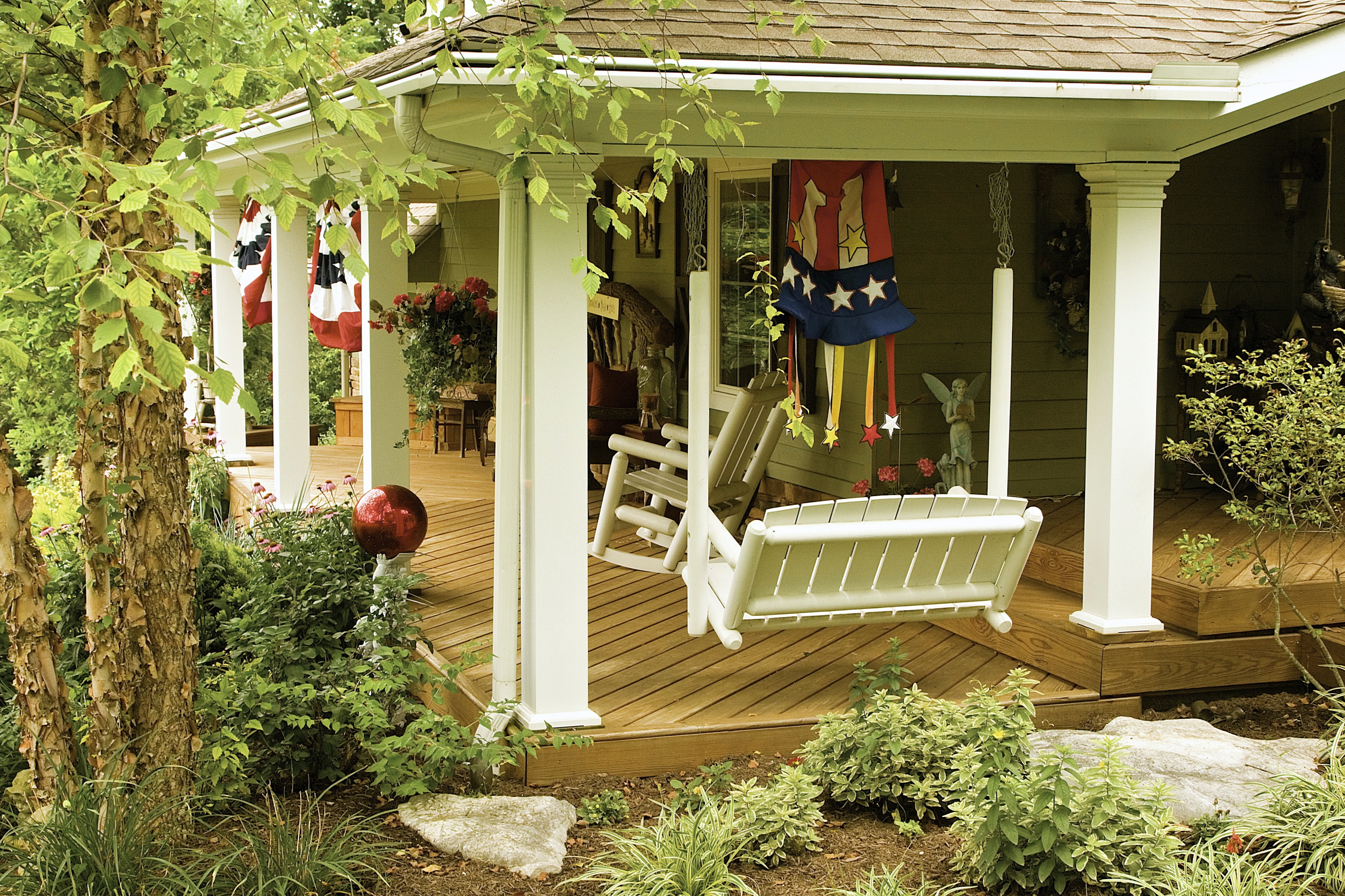custom deck with swing