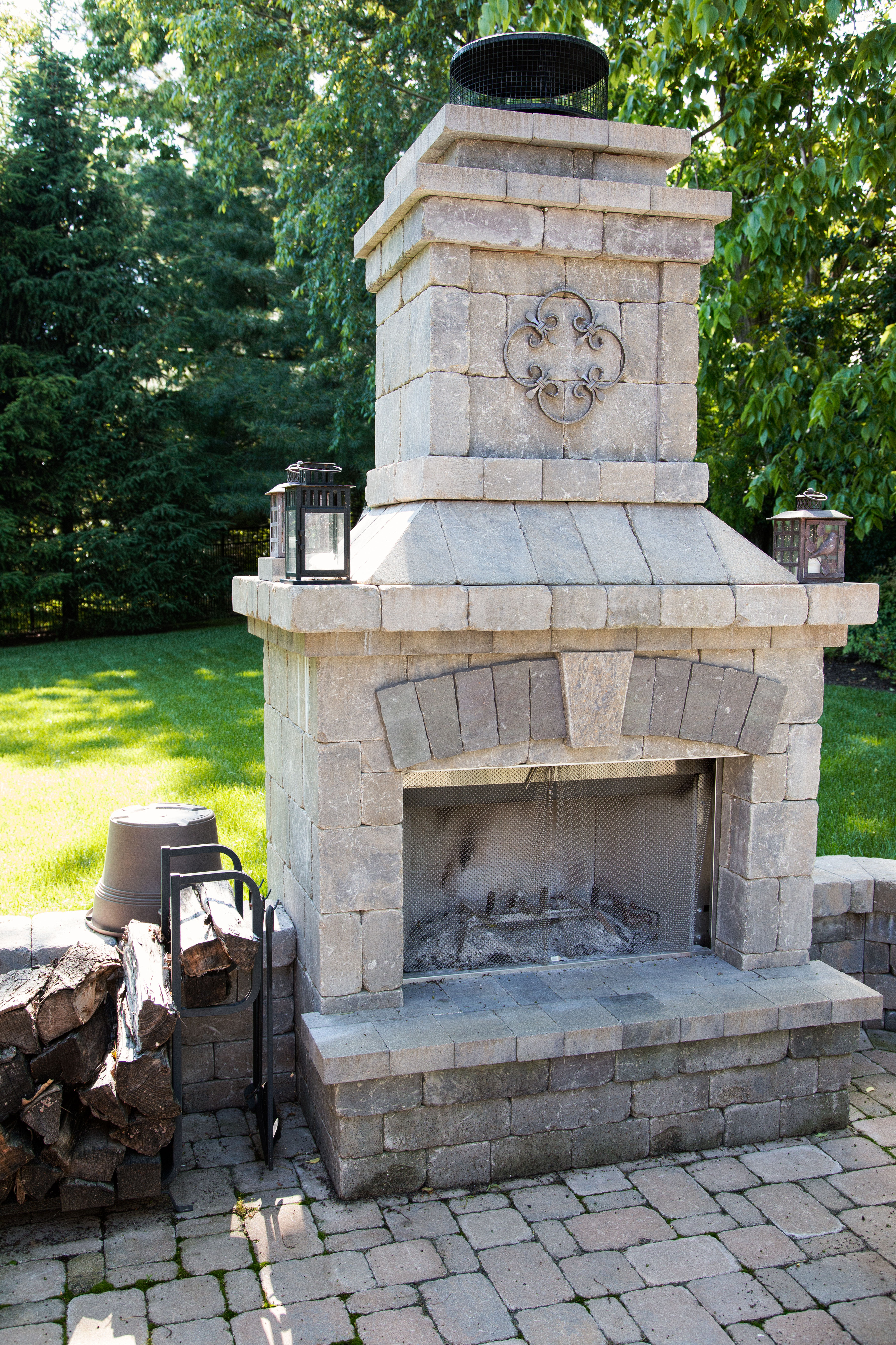 Outdoor fireplaces make winter easier to handle!